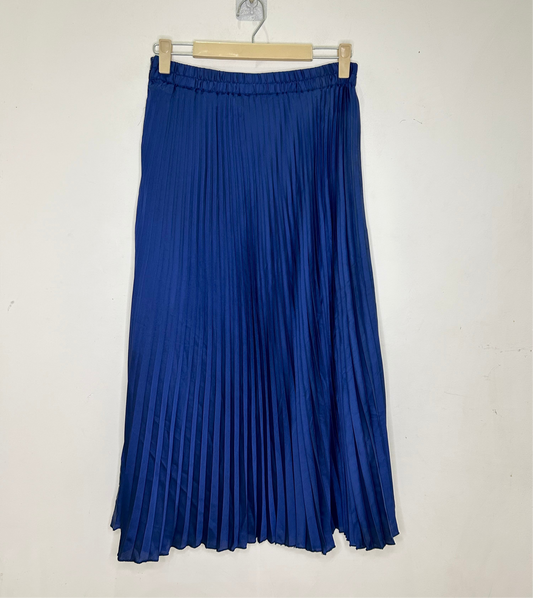 Blue Pleated Skirt