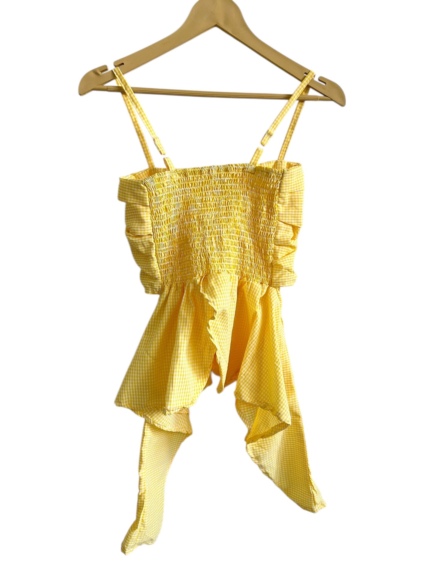 Gingham Yellow Top