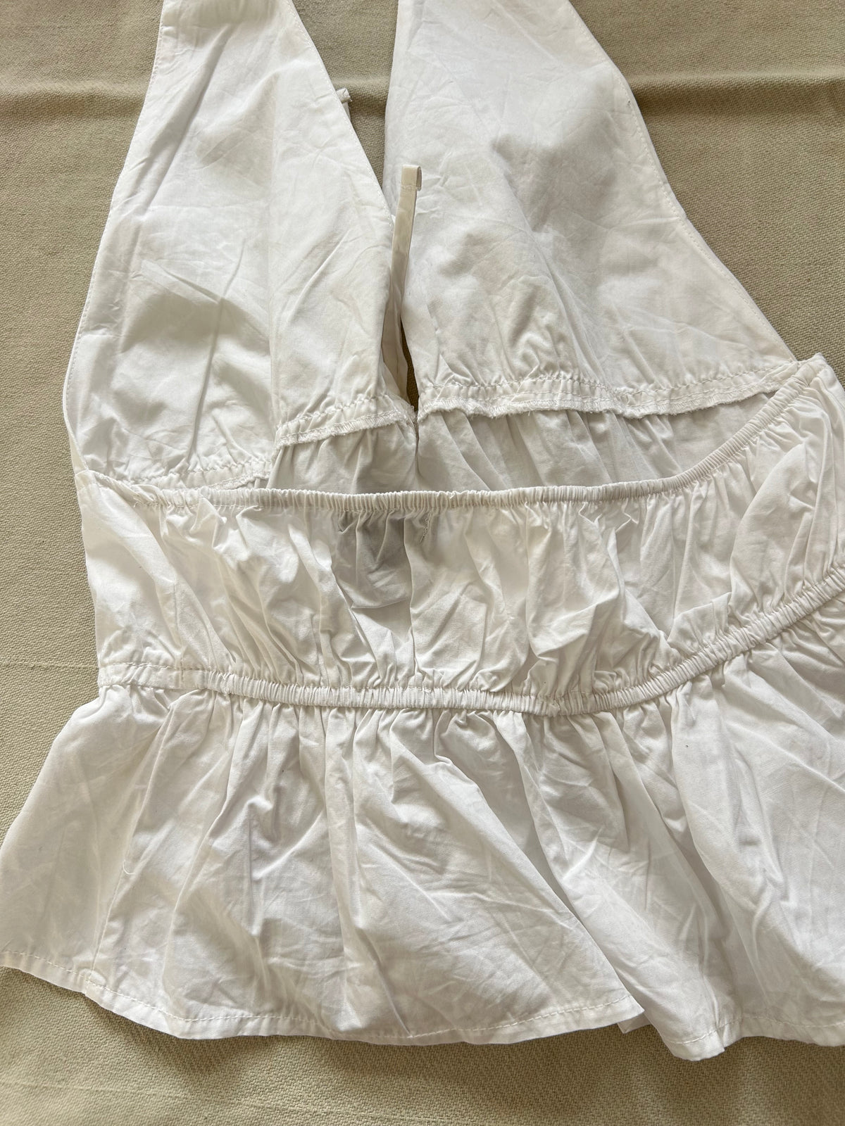 White Halterneck Knot Top: 40”