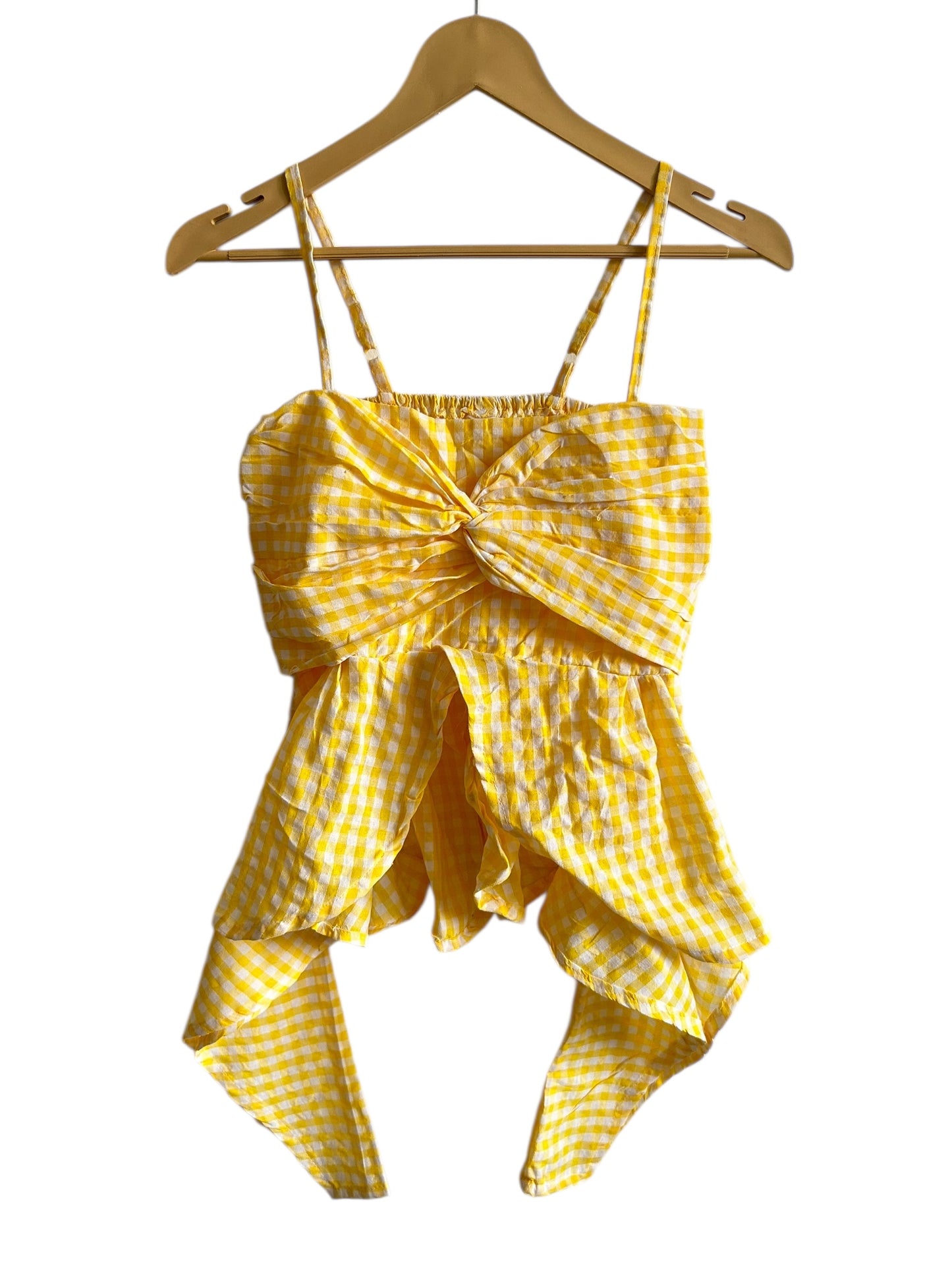 Gingham Yellow Top