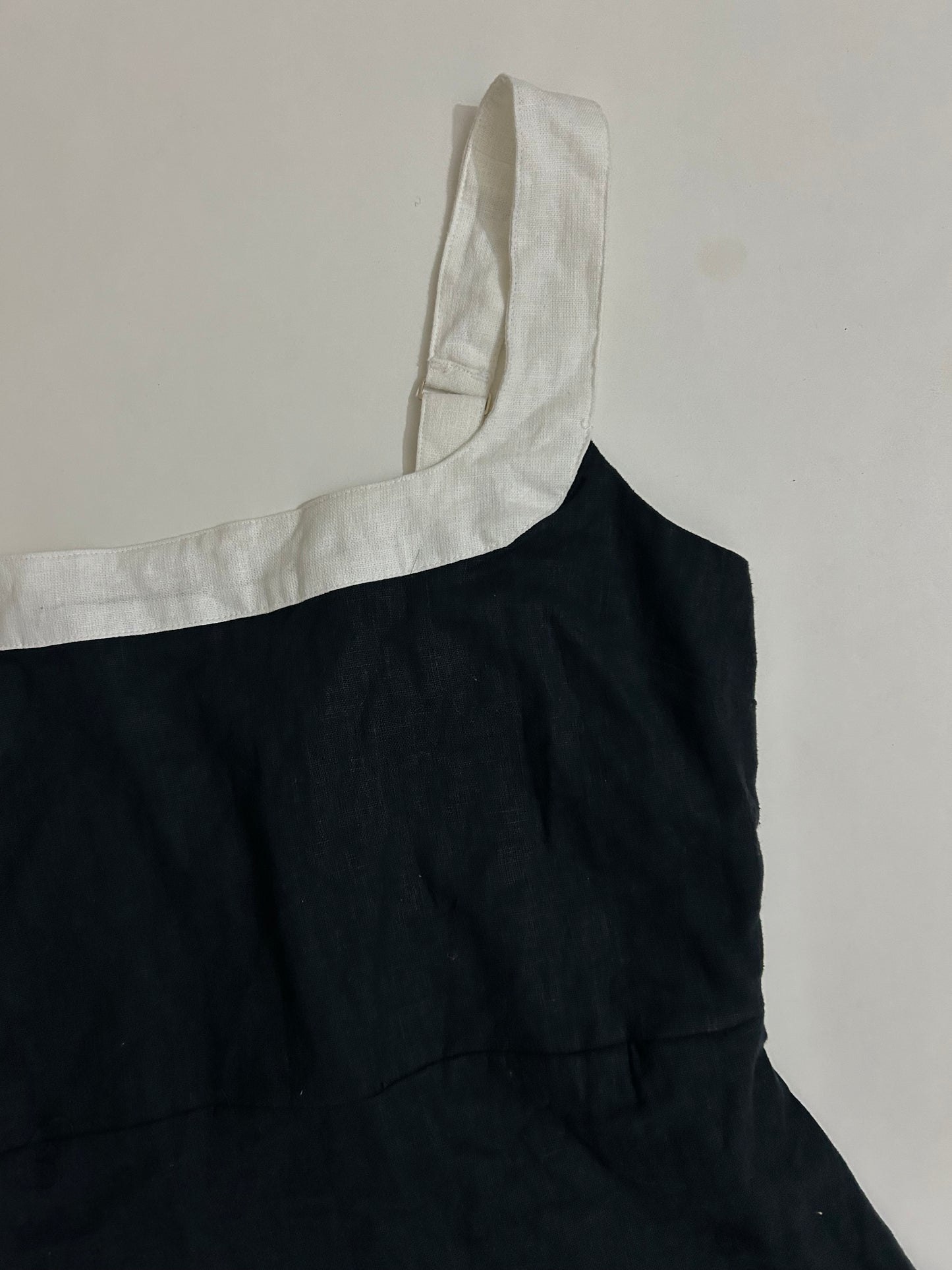 Linen Blend Strap Dress