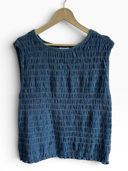 Blue Ruched Top:38”