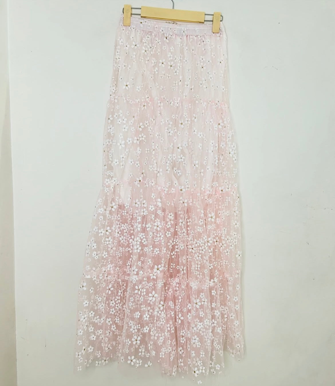 Floral Sheer Skirt (with lining)