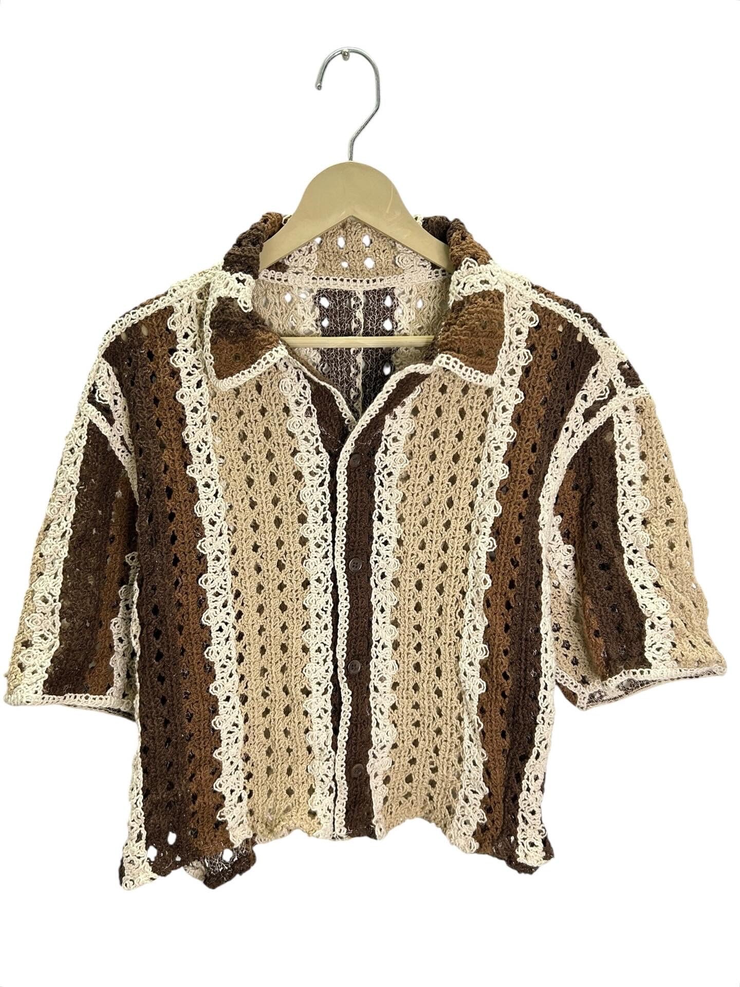 Brown Crochet Shirt