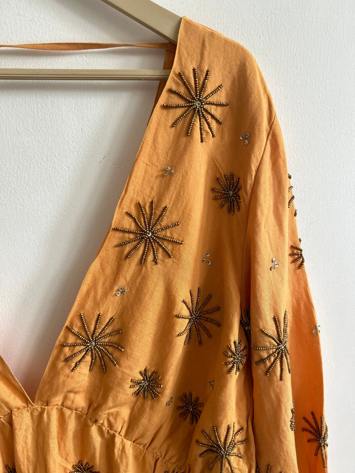 Embellished Cotton Dress: 44”