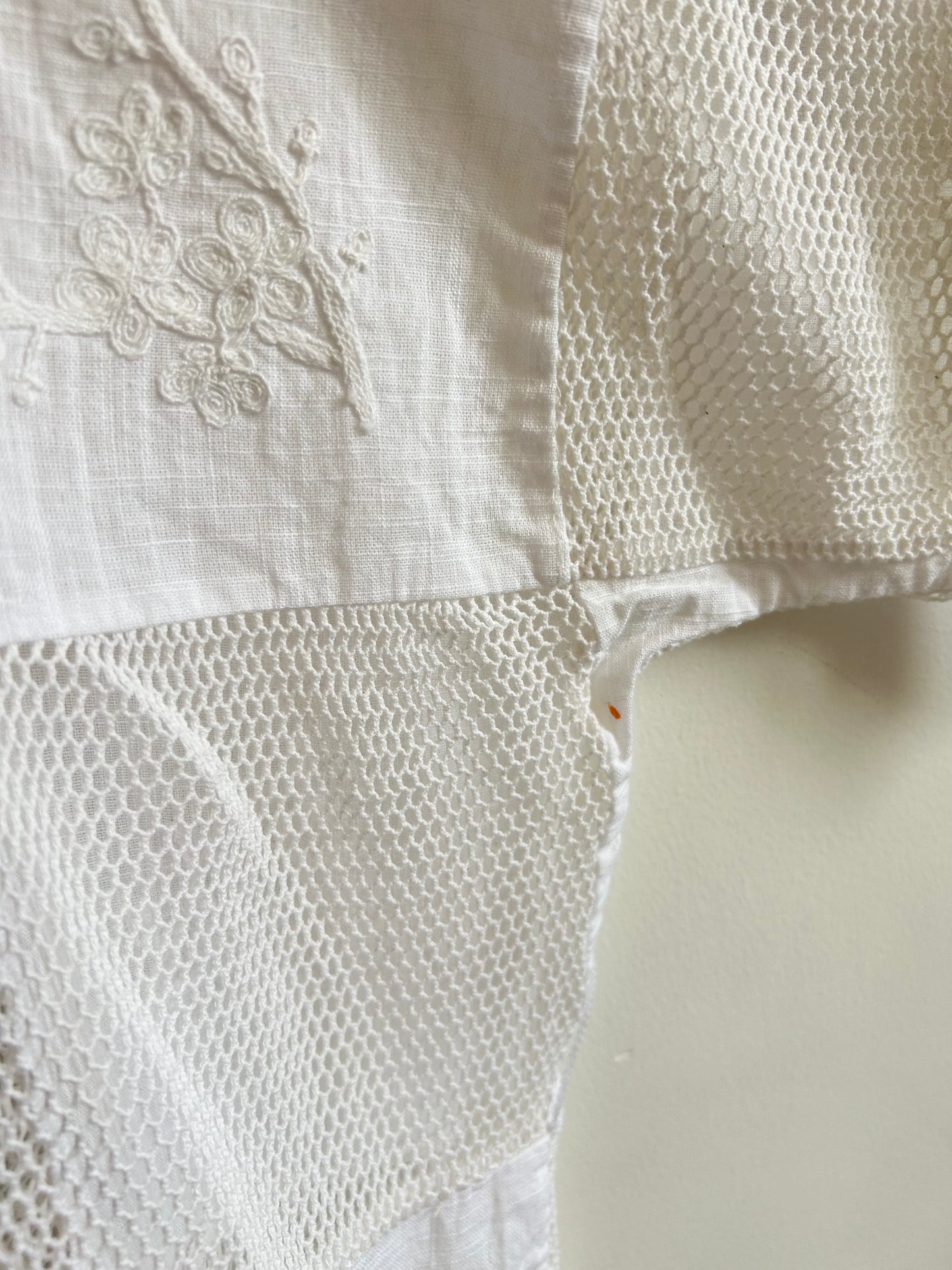 White Embroidered Shrug