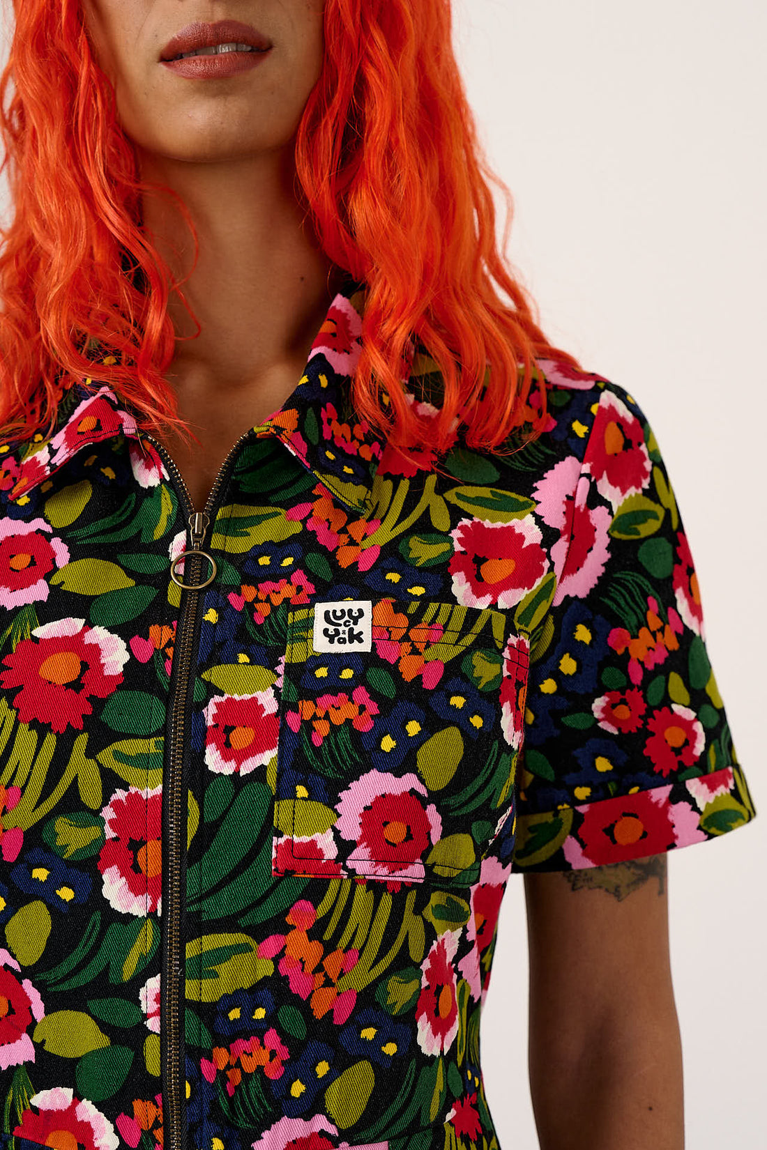 Lucy&Yak Floral Cotton Dungaree