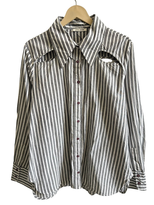 Cotton Striped CutOut Shirt