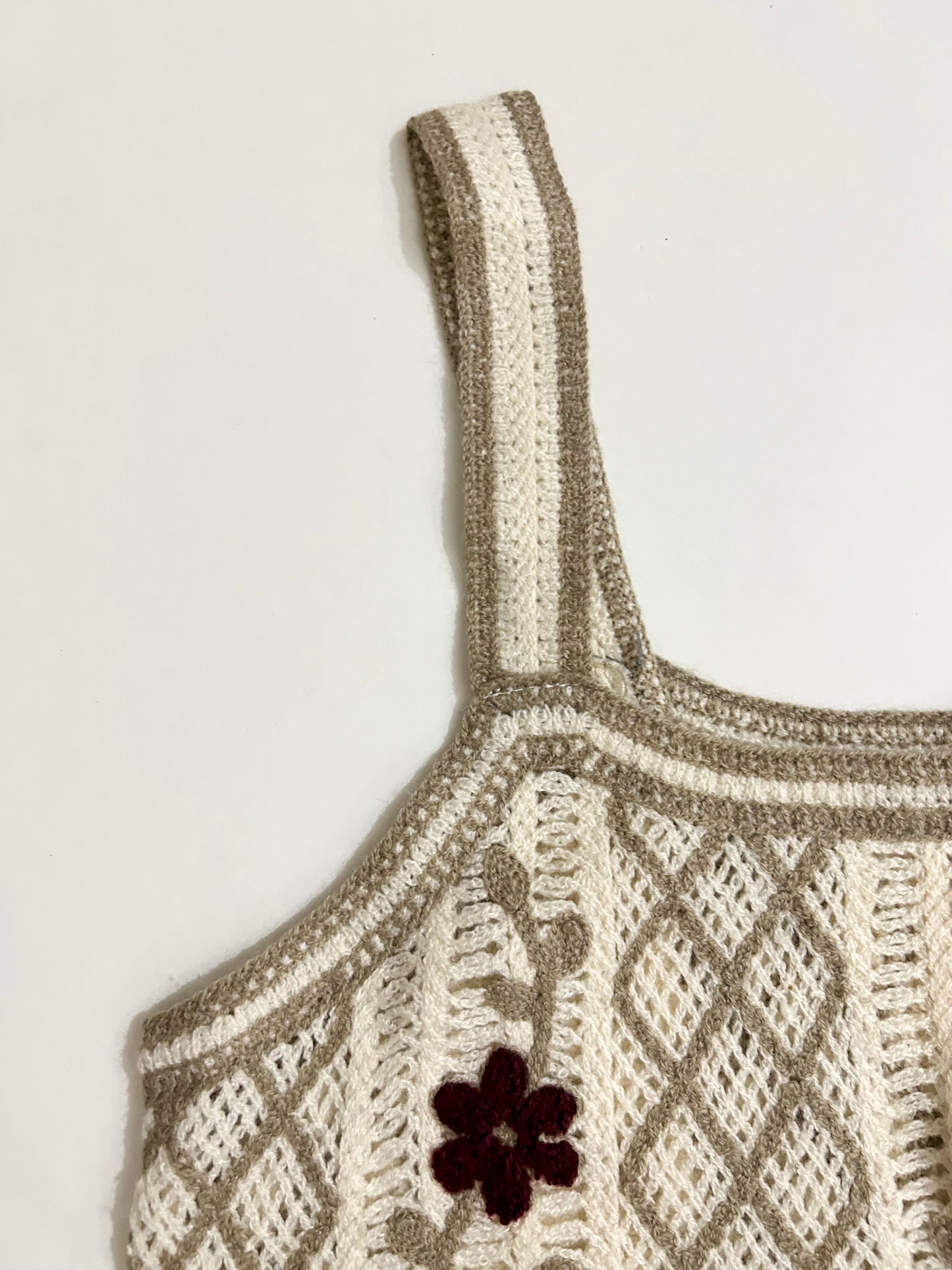 Beige Crochet Top