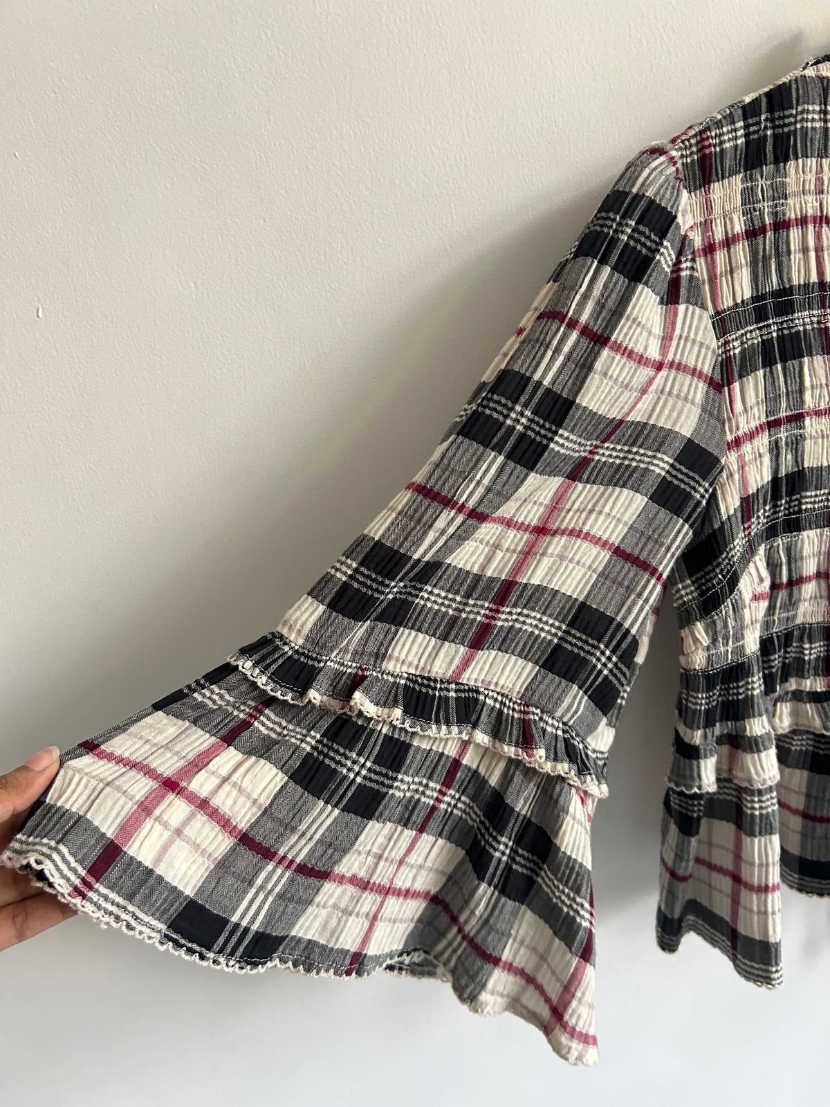 Plaid Cotton Top: 46”