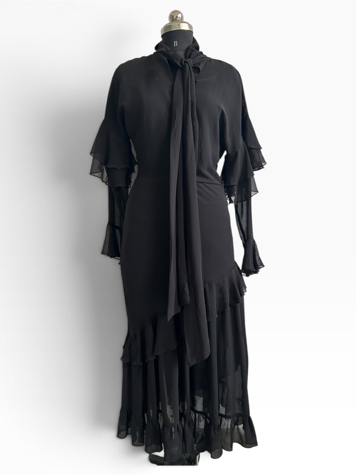 Black Ruffle Dress: 38”
