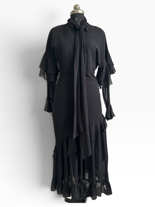 Black Ruffle Dress: 38”
