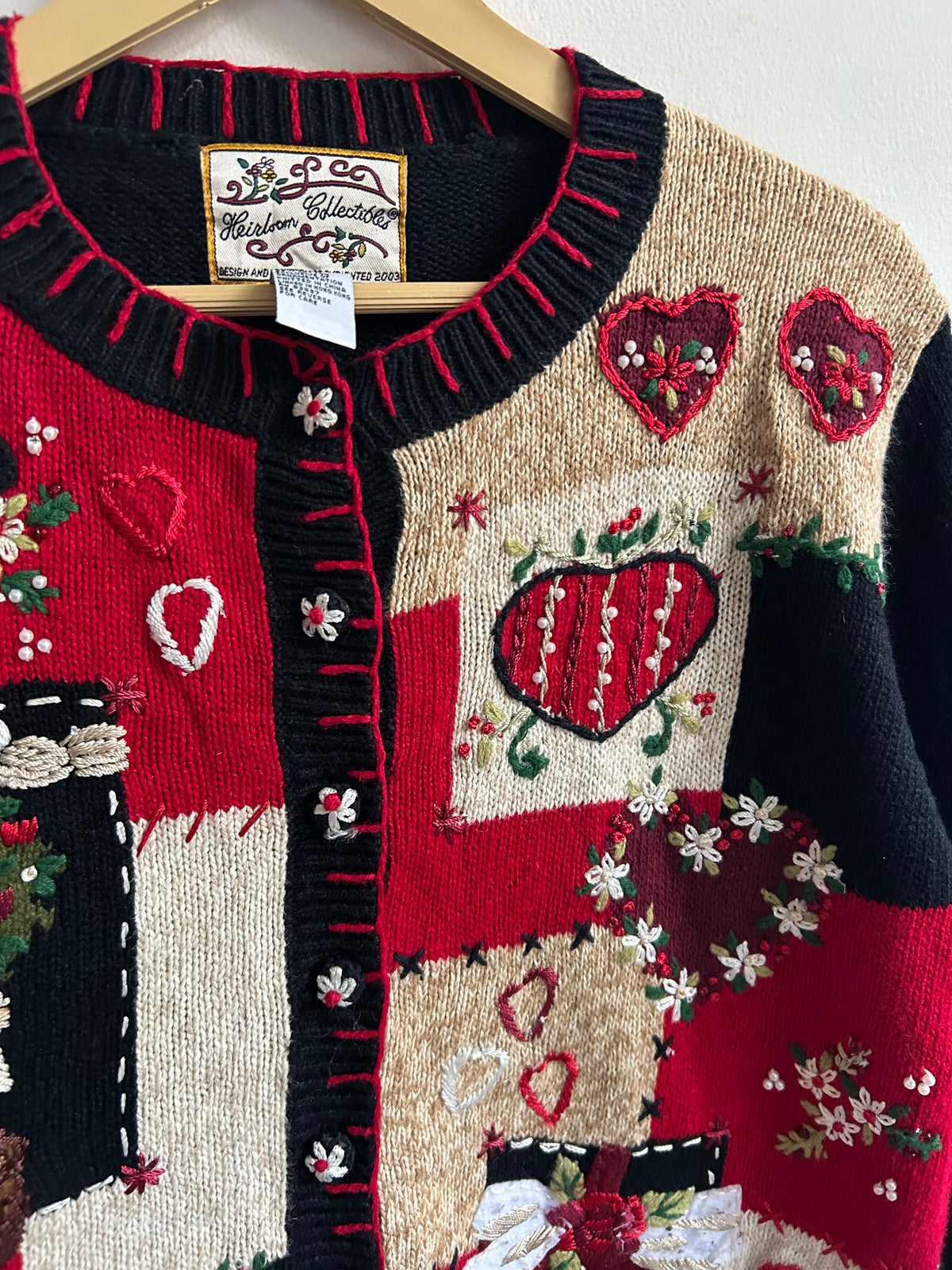 Valentine Heart Patchwork Cardigan