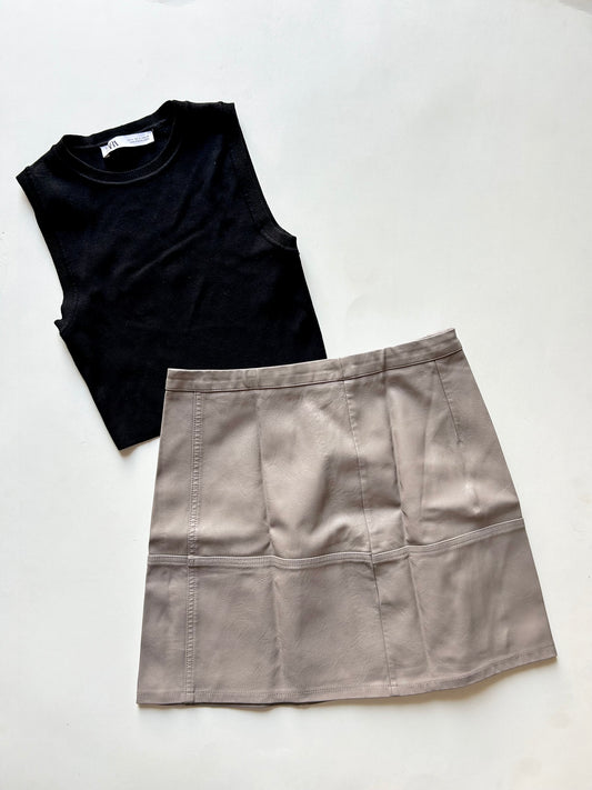 Grey Skirt Waist 28”