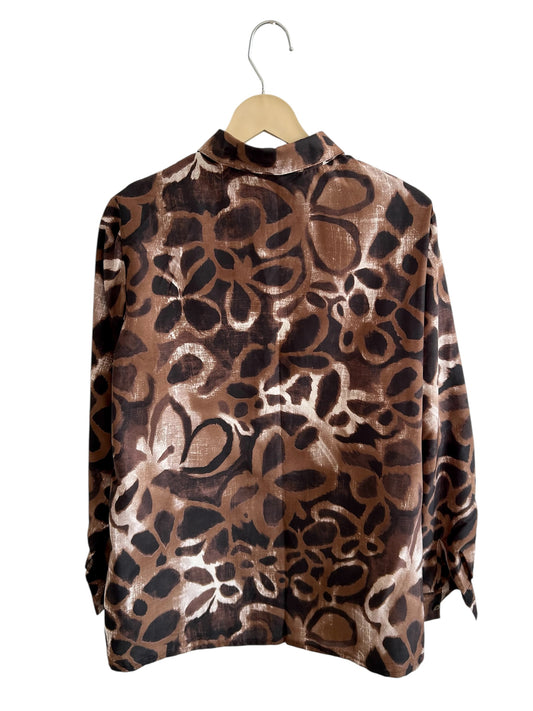 Brown Floral Shirt