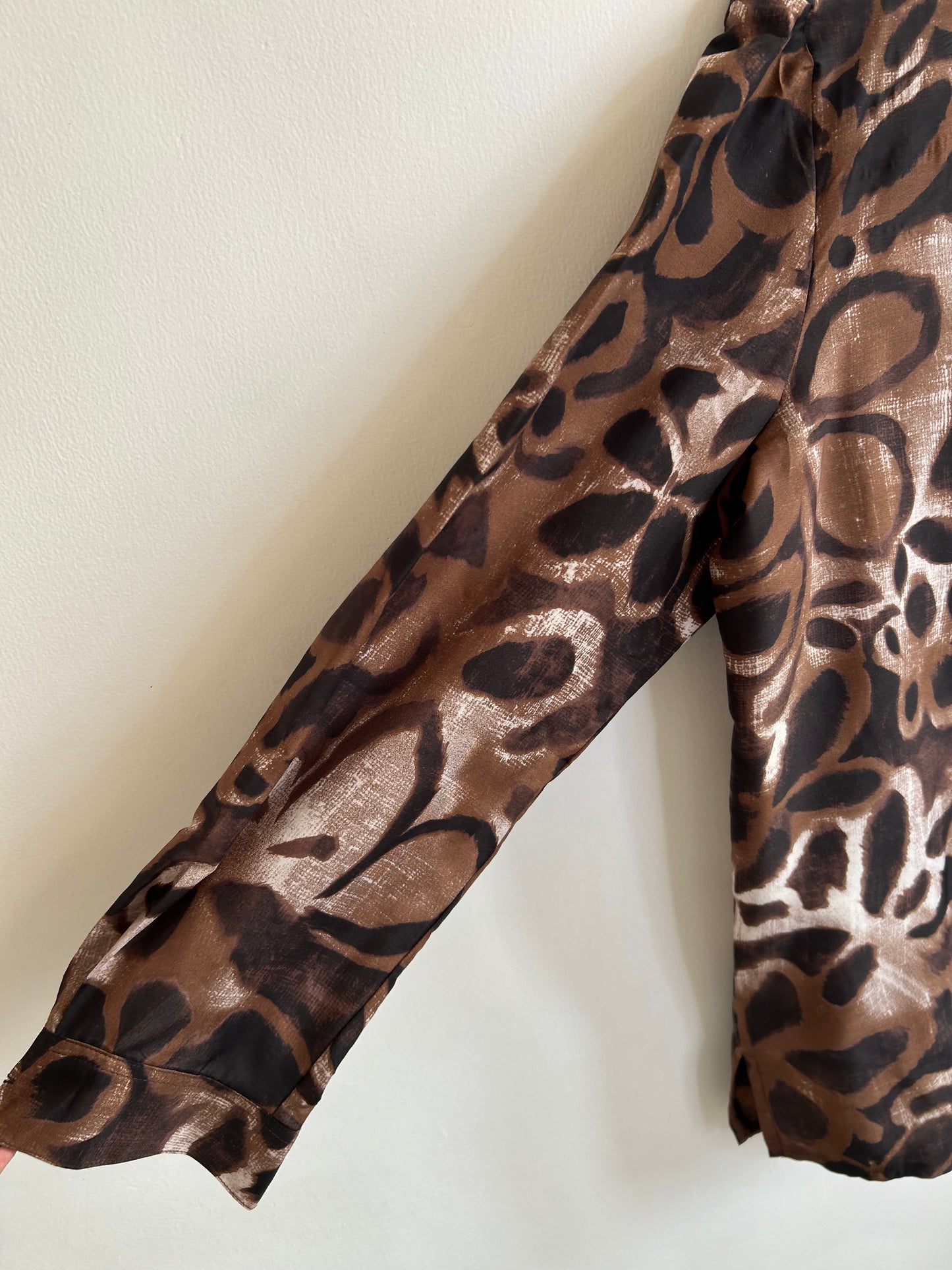 Brown Floral Shirt