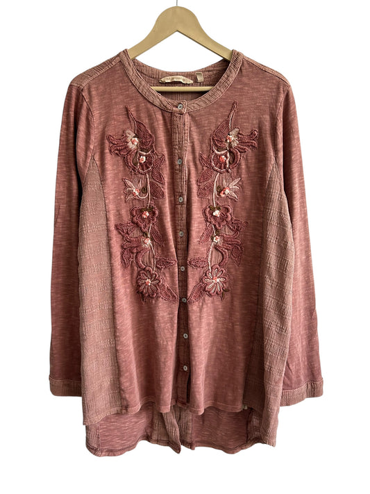 Floral Cotton Beaded Shirt