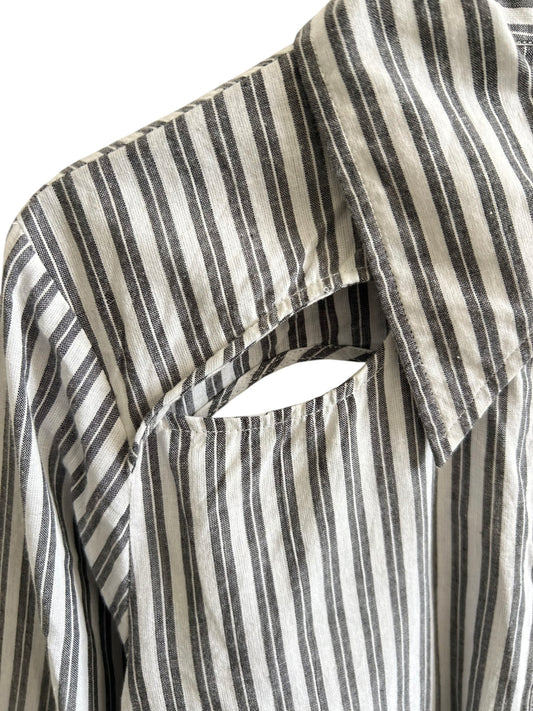 Cotton Striped CutOut Shirt