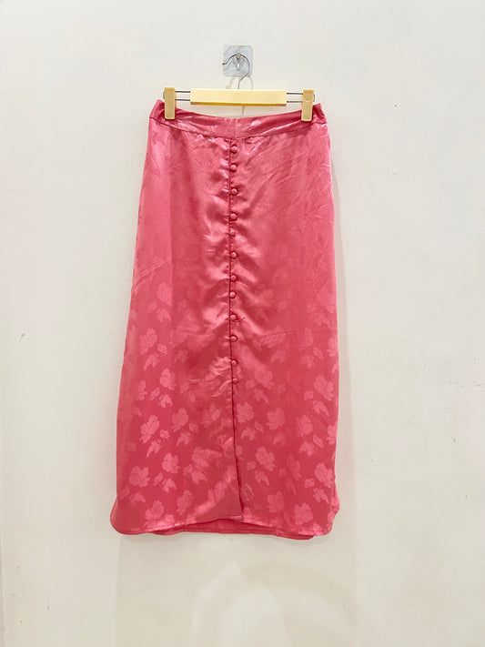 Pink Satin Skirt