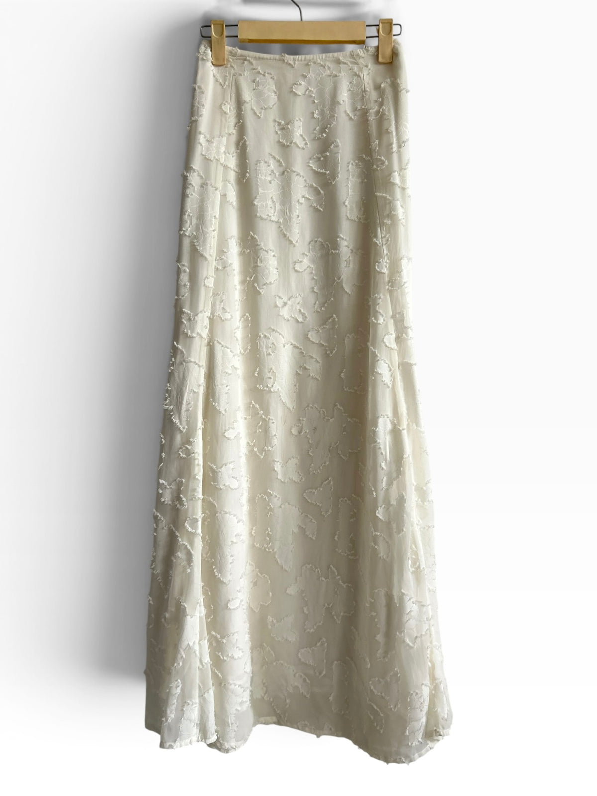 Textured White Skirt