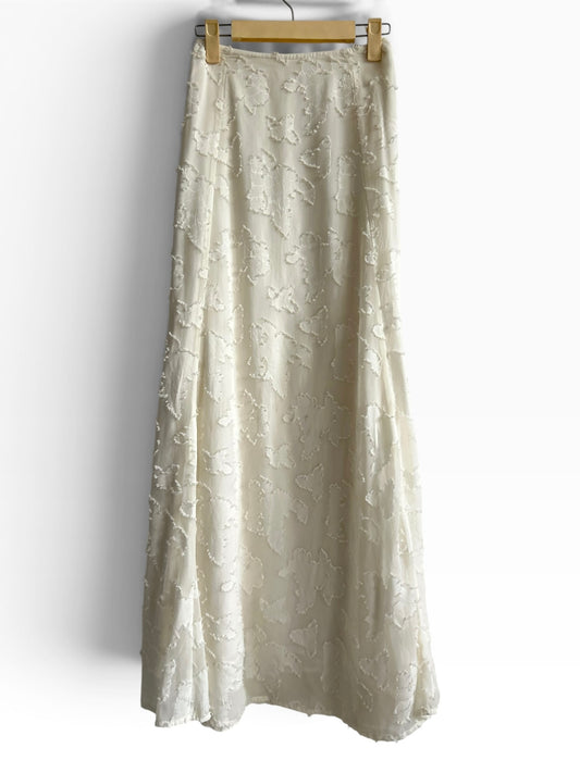 Textured White Skirt