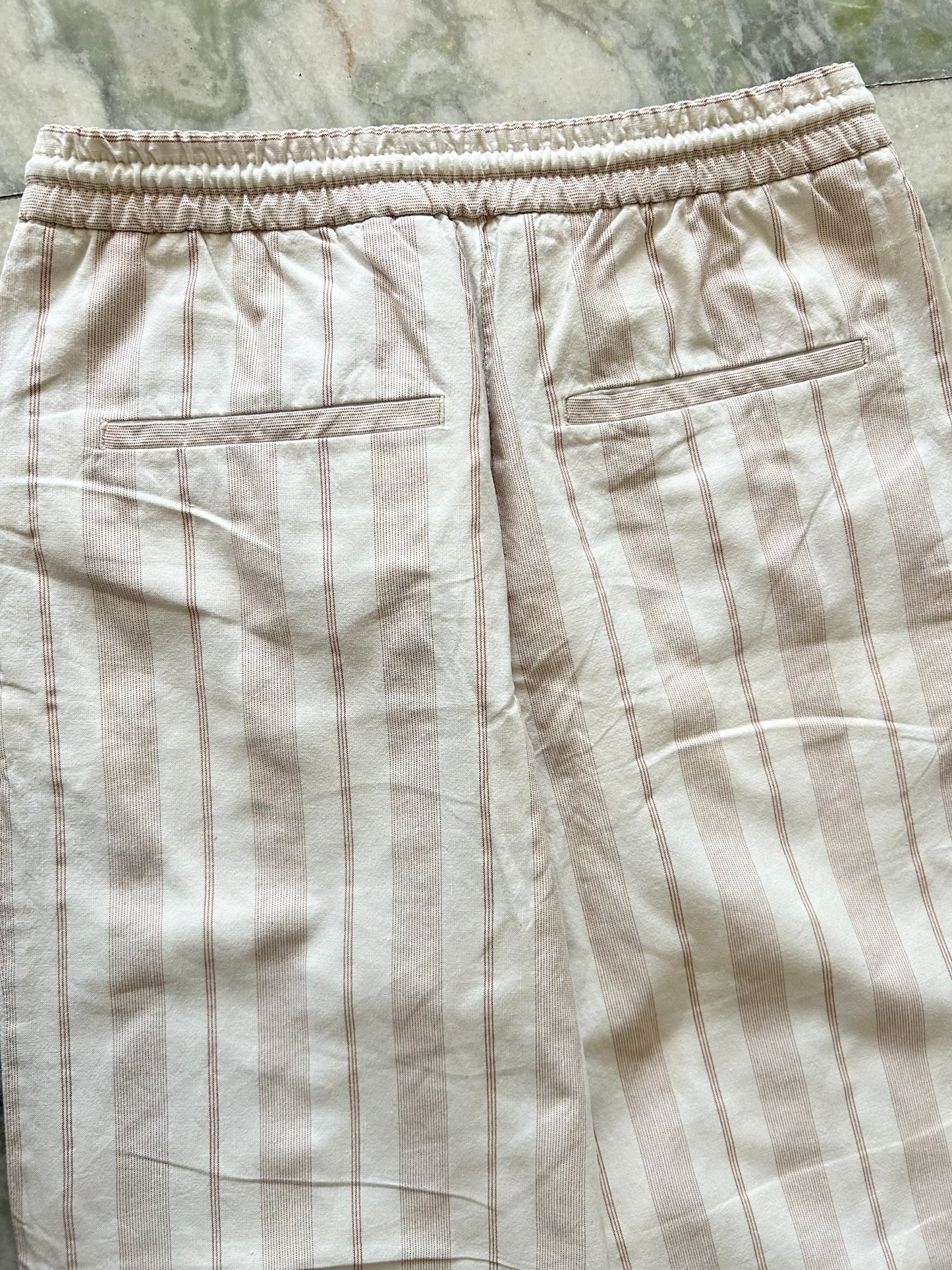 Striped White Pants