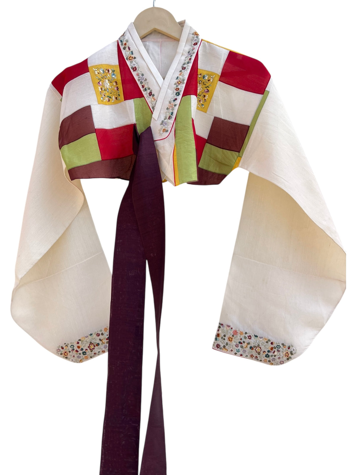 White Floral Jacket: 38”