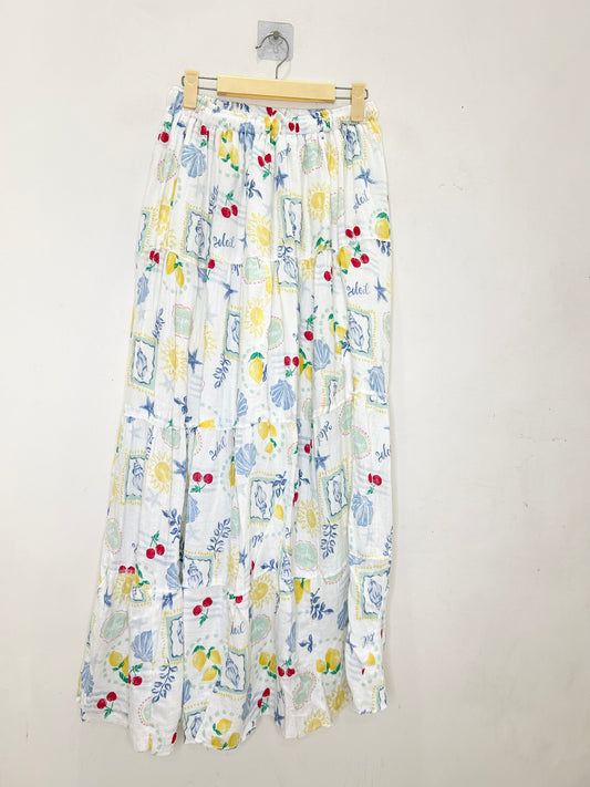 Beach Print Skirt