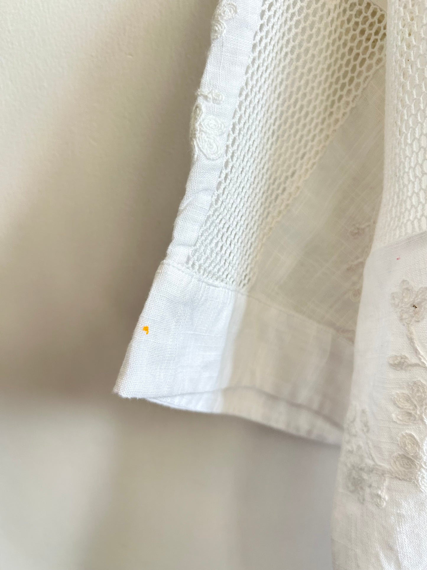 White Embroidered Shrug