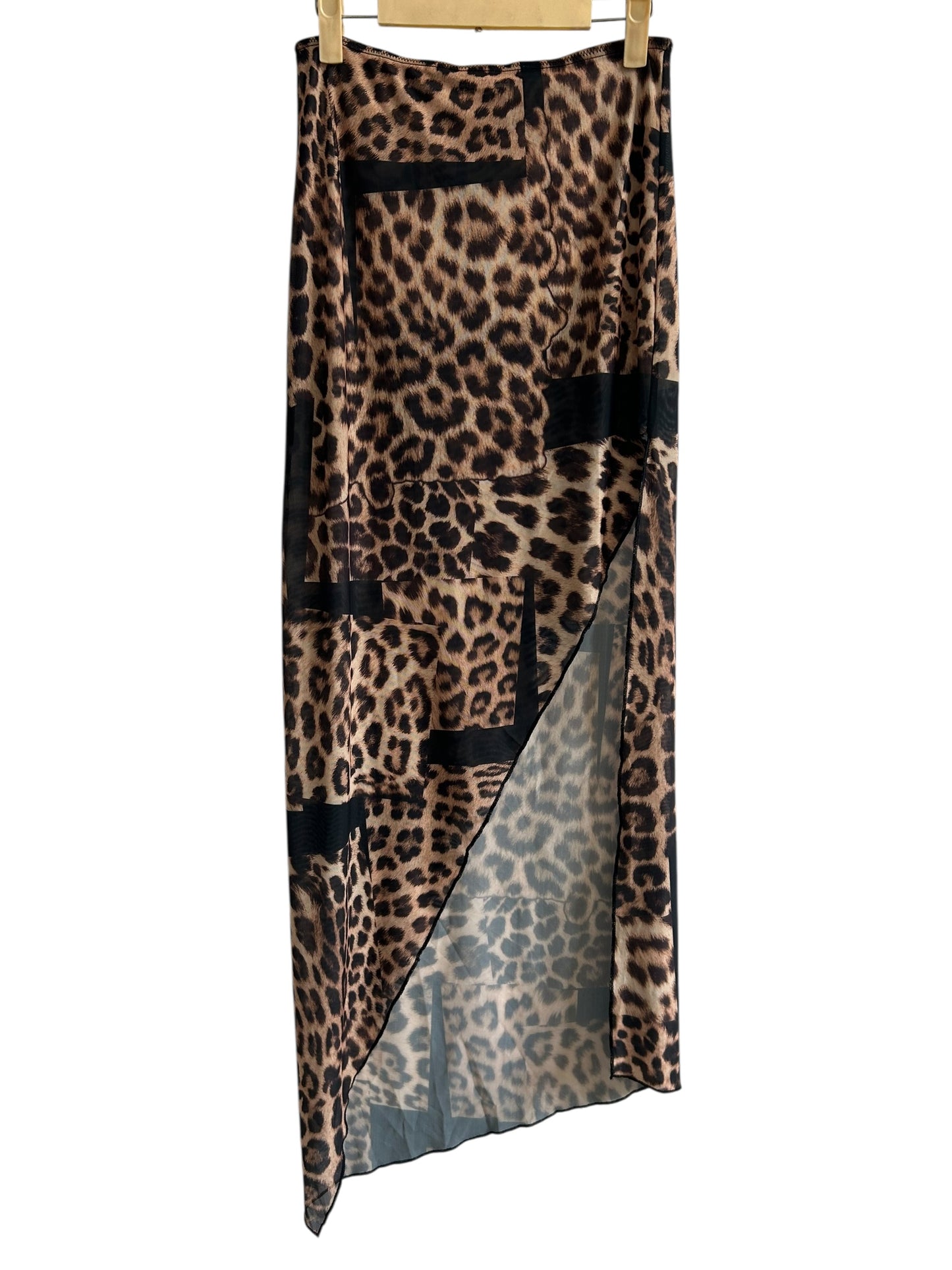 Mesh Leopard Skirt