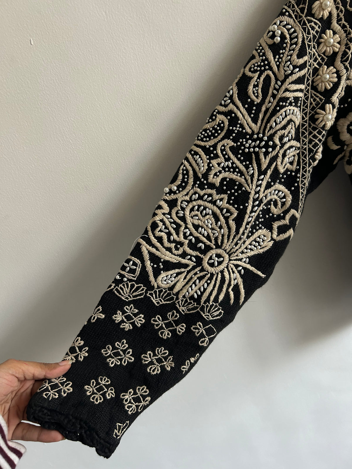 Vintage Floral Embroidered Cardigan