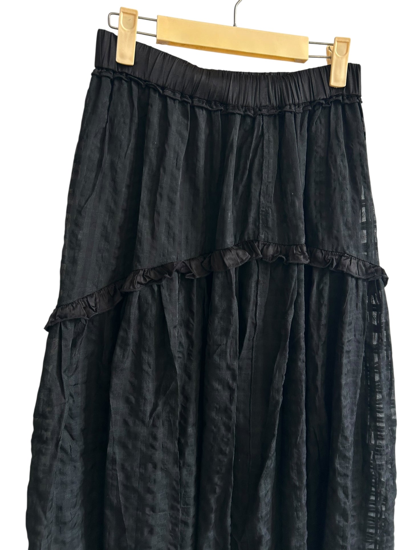 Black Skirt with ruffle