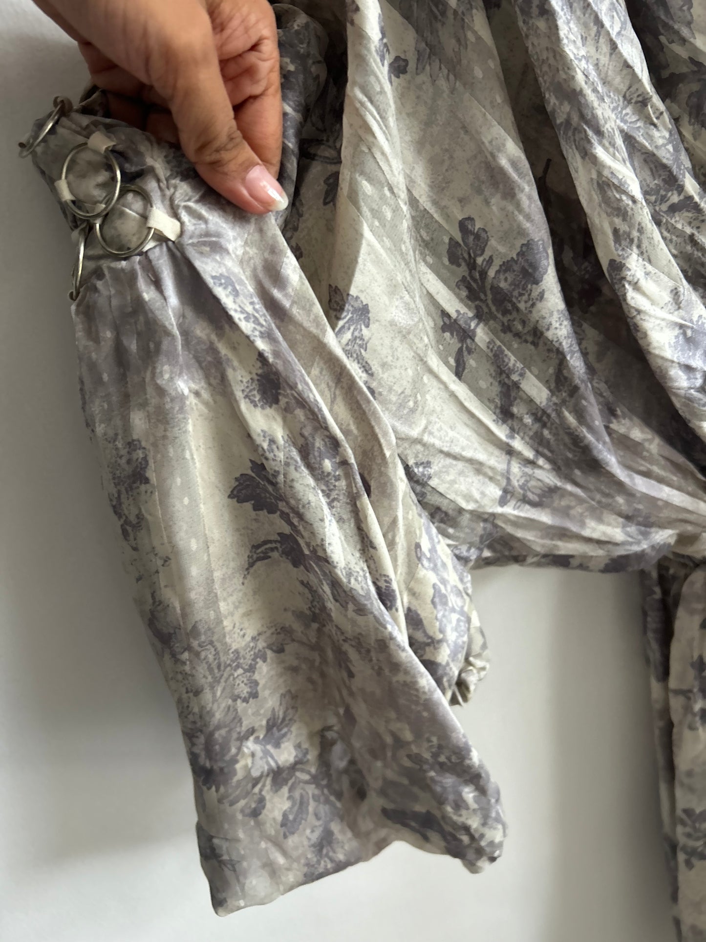 Grey Floral Dress