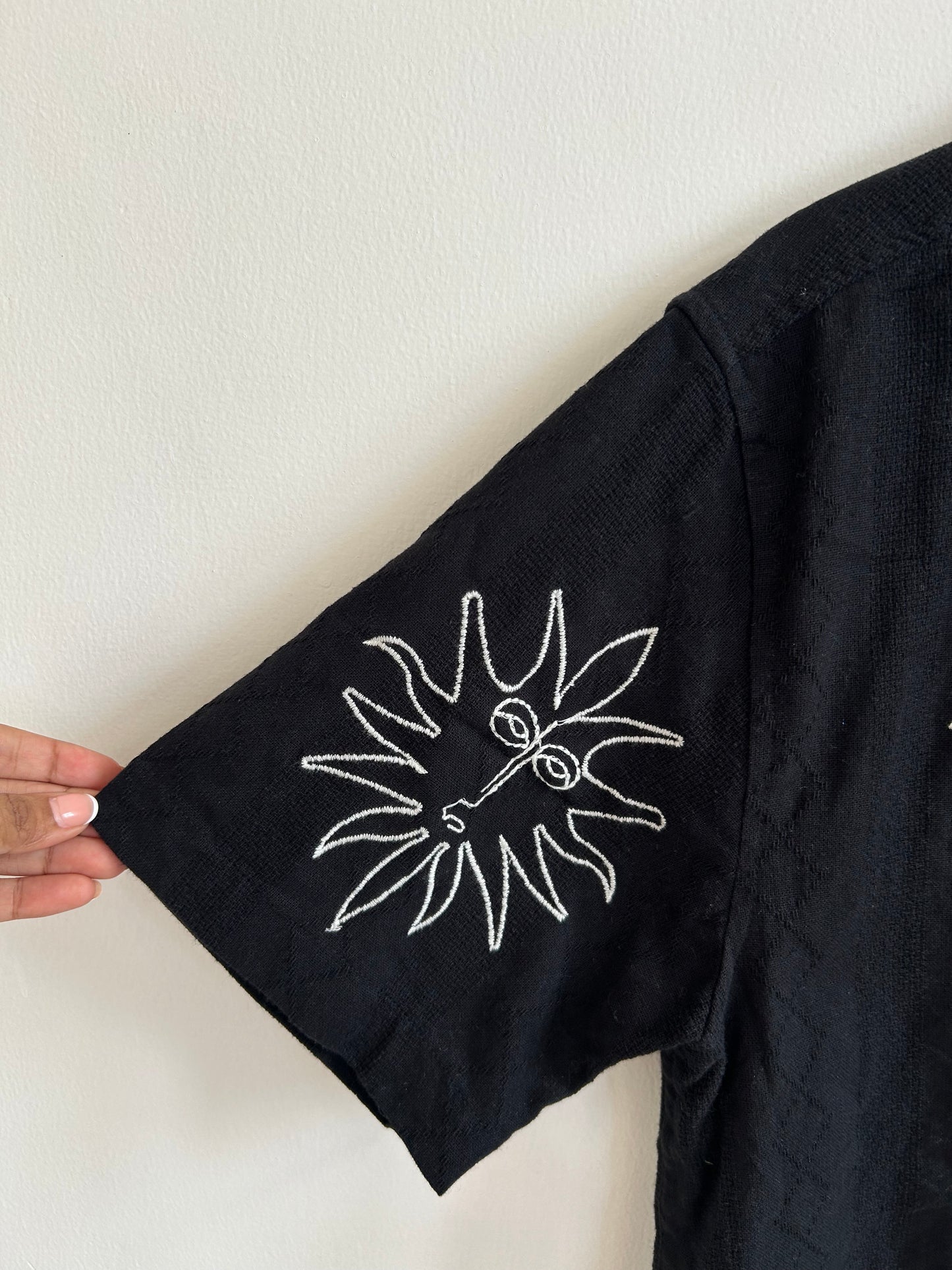 Sun& Moon Cotton Embroidered Shirt