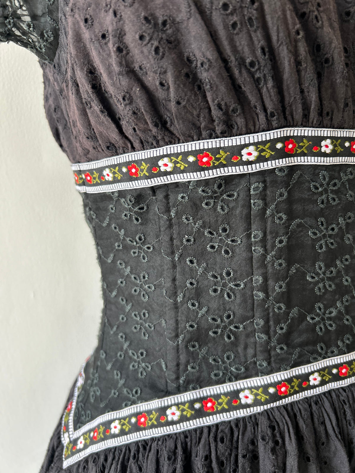 Black Floral Dress: 34”