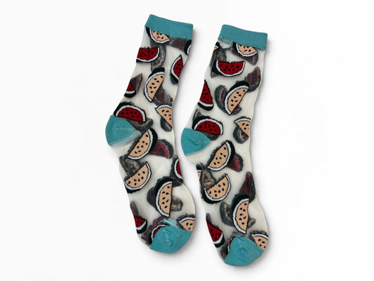 Mesh Watermelon Socks