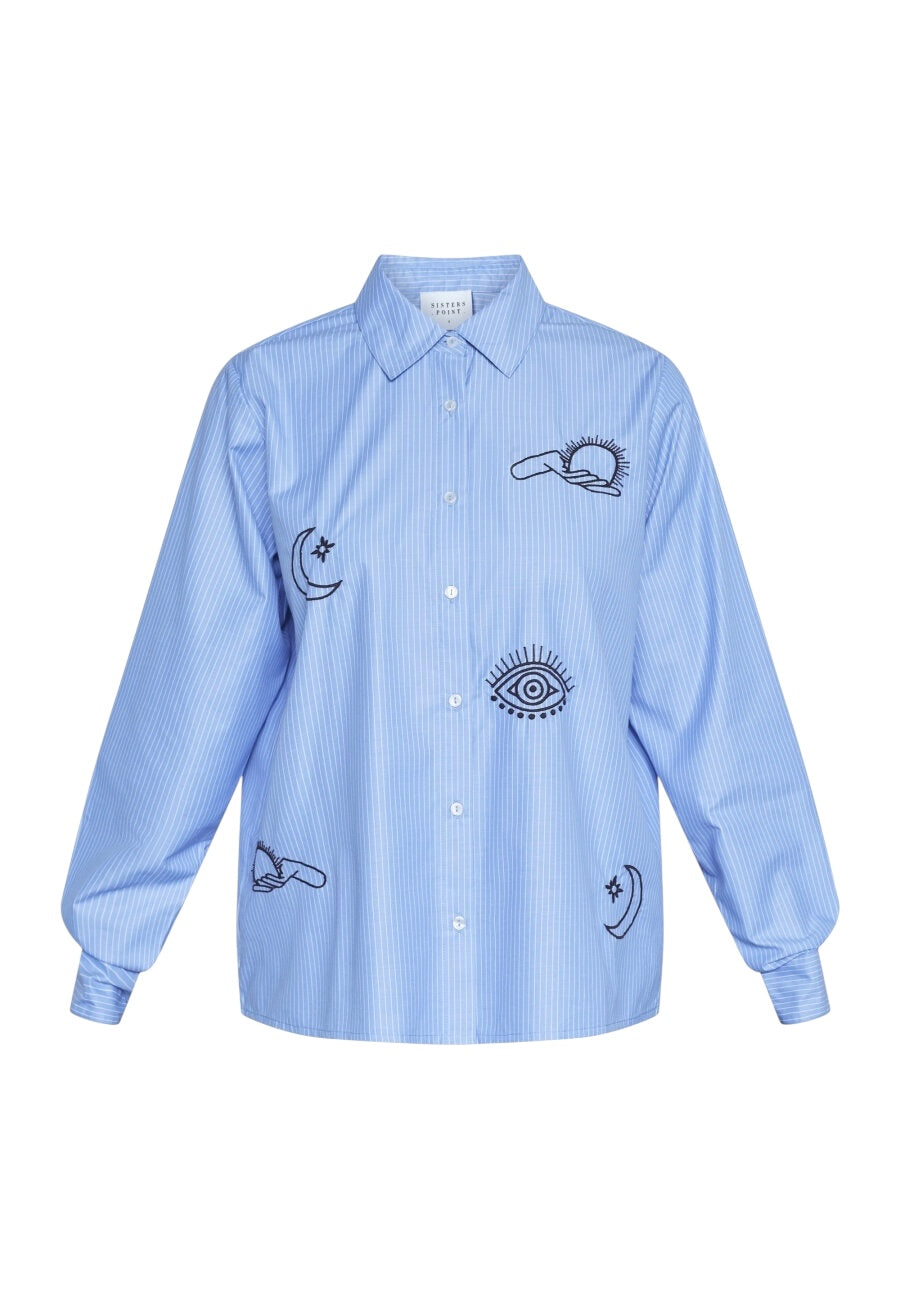 Embroidery Striped Shirt