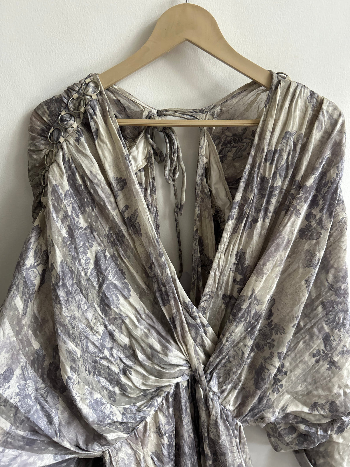 Grey Floral Dress