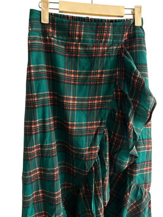 Plaid Ruffle Skirt