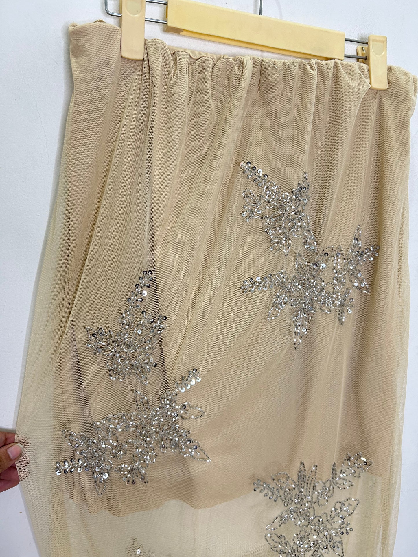 Embellished Sheer Skirt