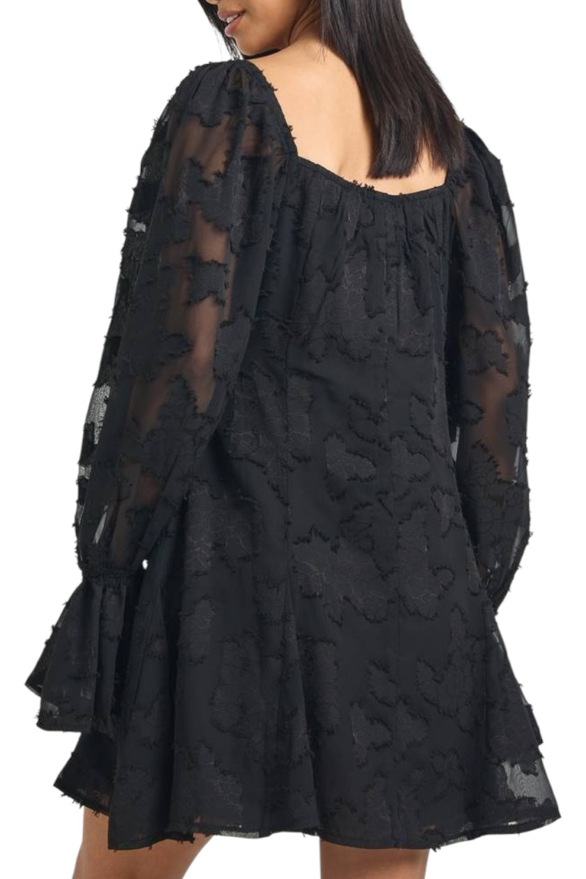 BOOHOO Boohoo Burnout Floral Godet Hem Dress
