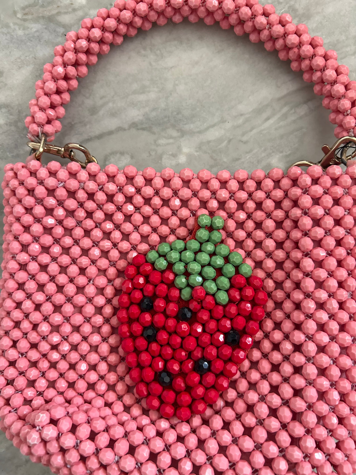 Strawberry Beaded Bag