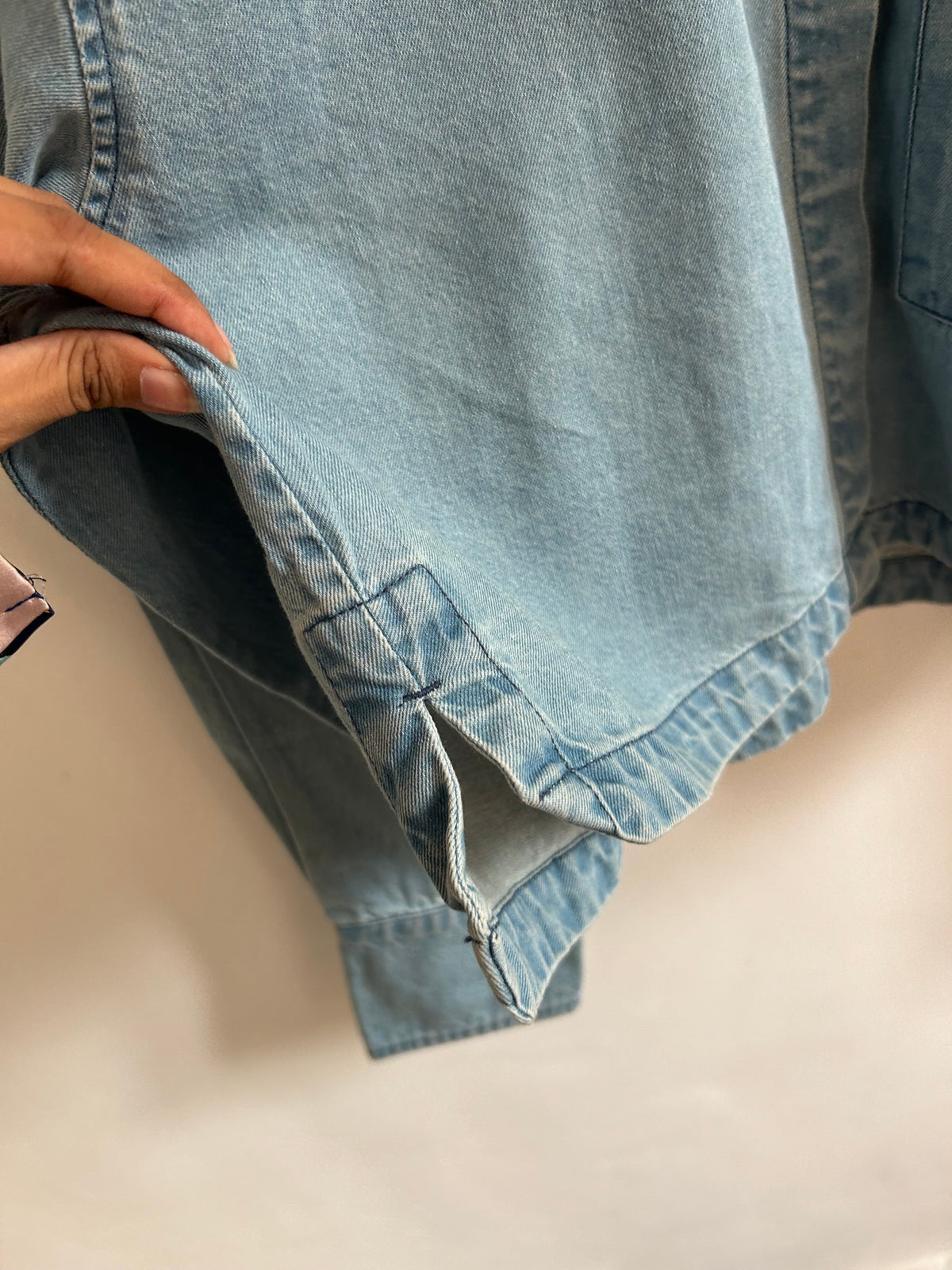 Denim Shirt: 44”