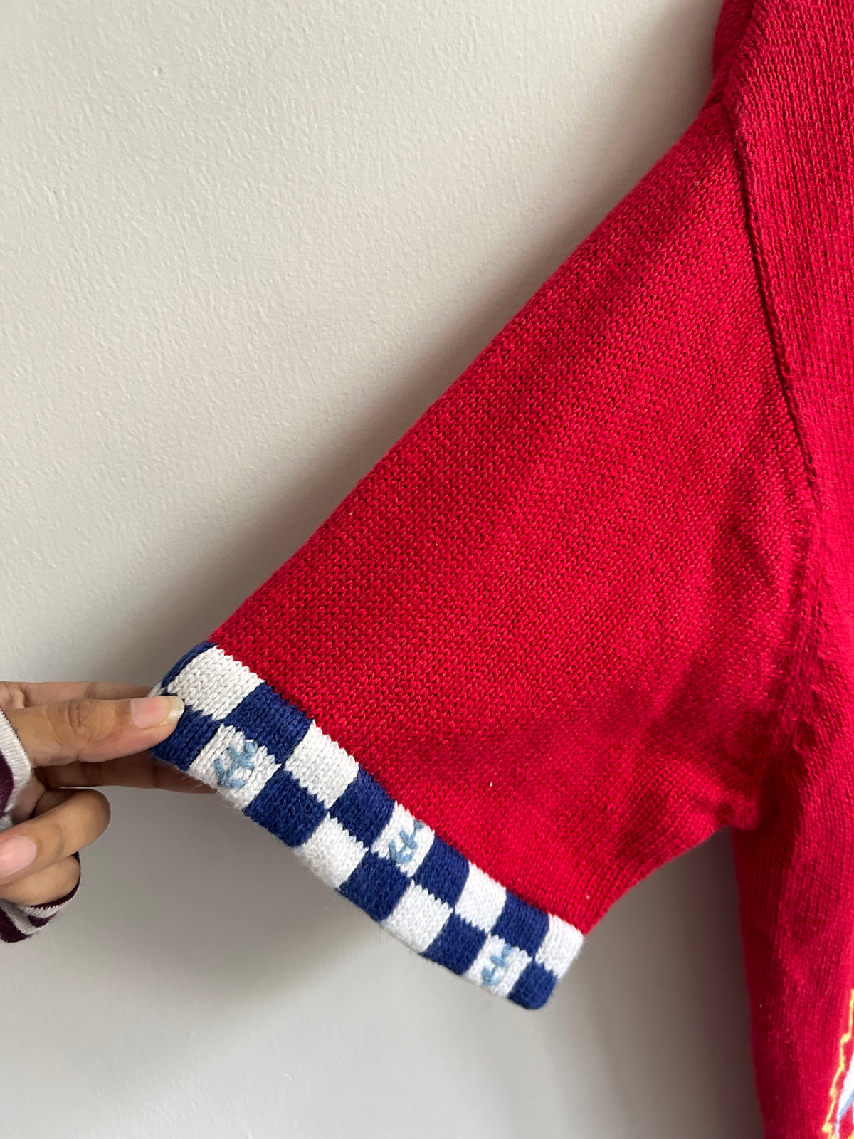 Vintage Nautical Coastal Short Sleeve Cardigan