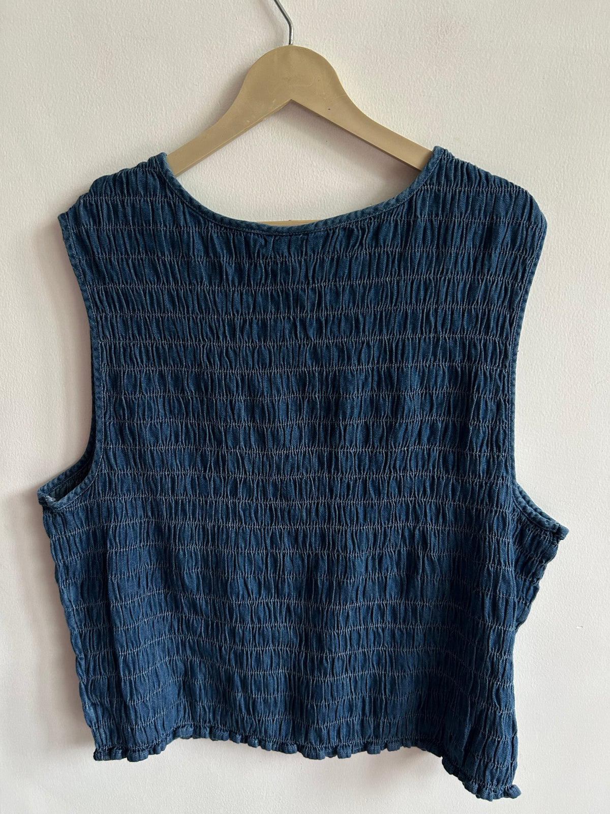 Blue Ruched Top:38”
