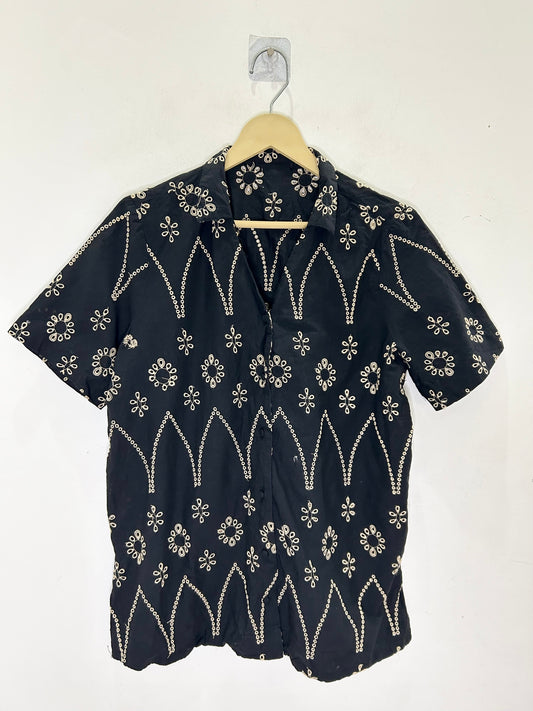 Black Embroidered Shirt