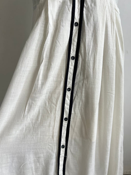 White Detailed Dress: 42”