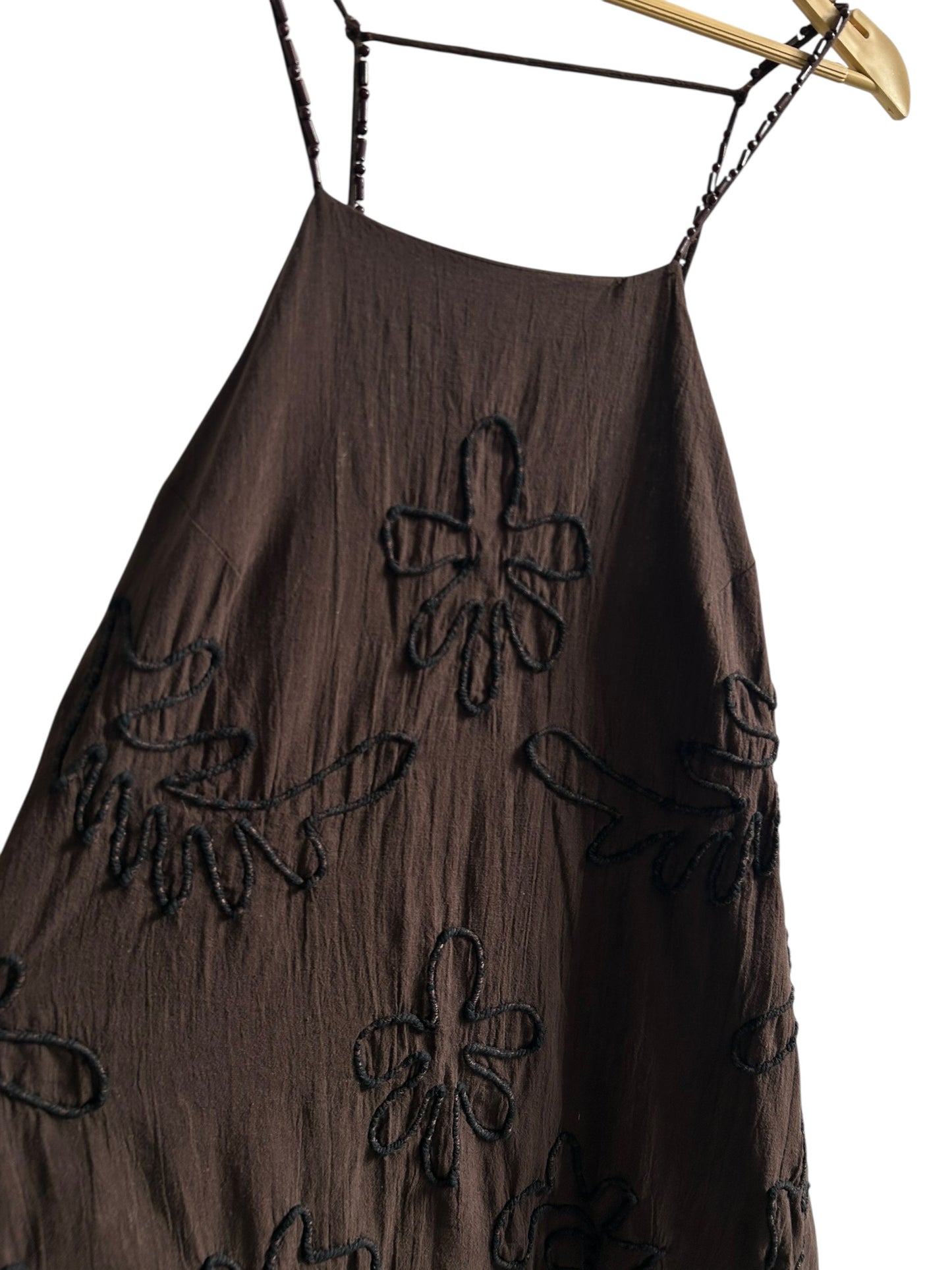 ASOS Brown Cotton Strappy Dress