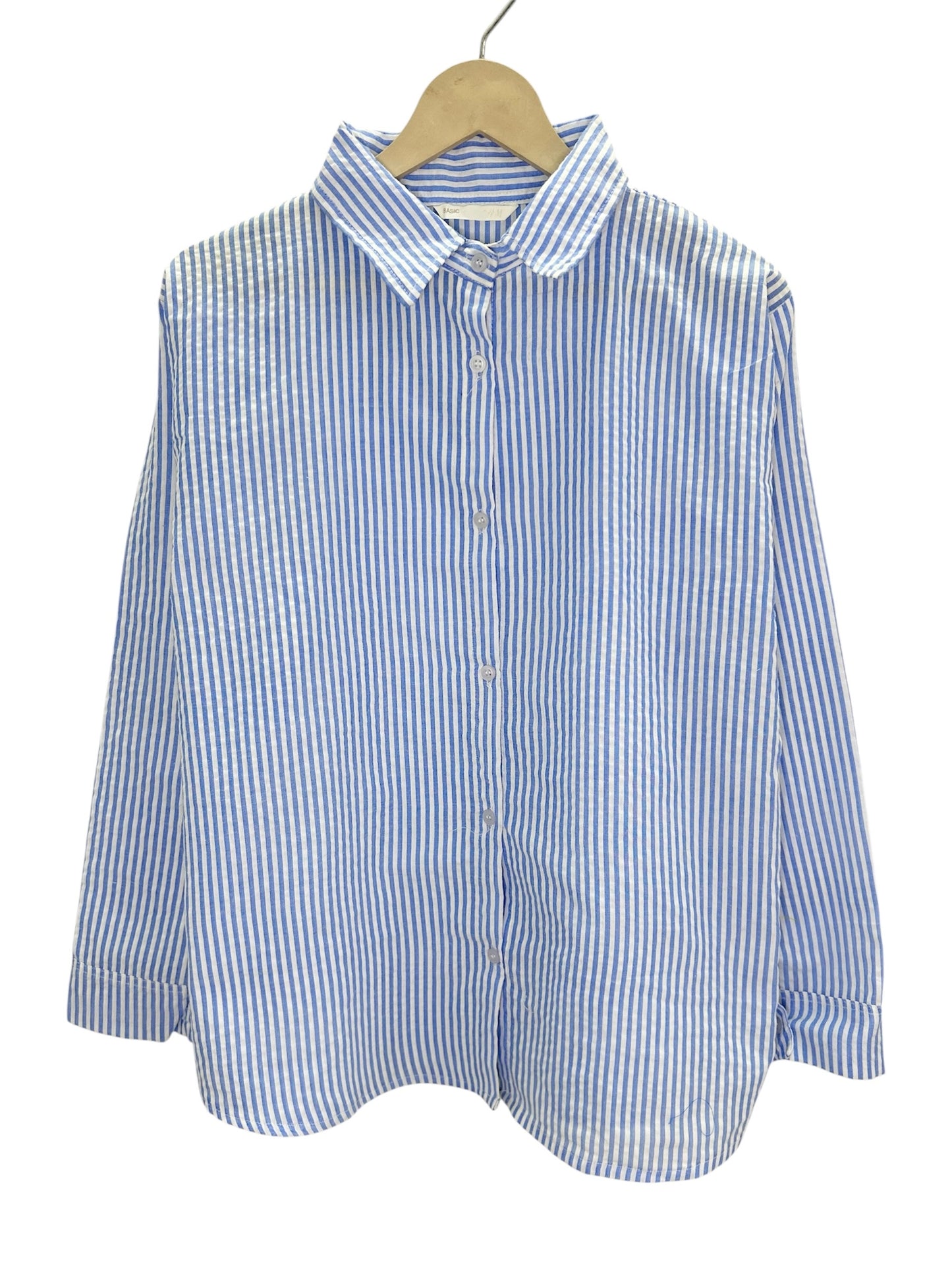 Cotton Blue Striped Shirt