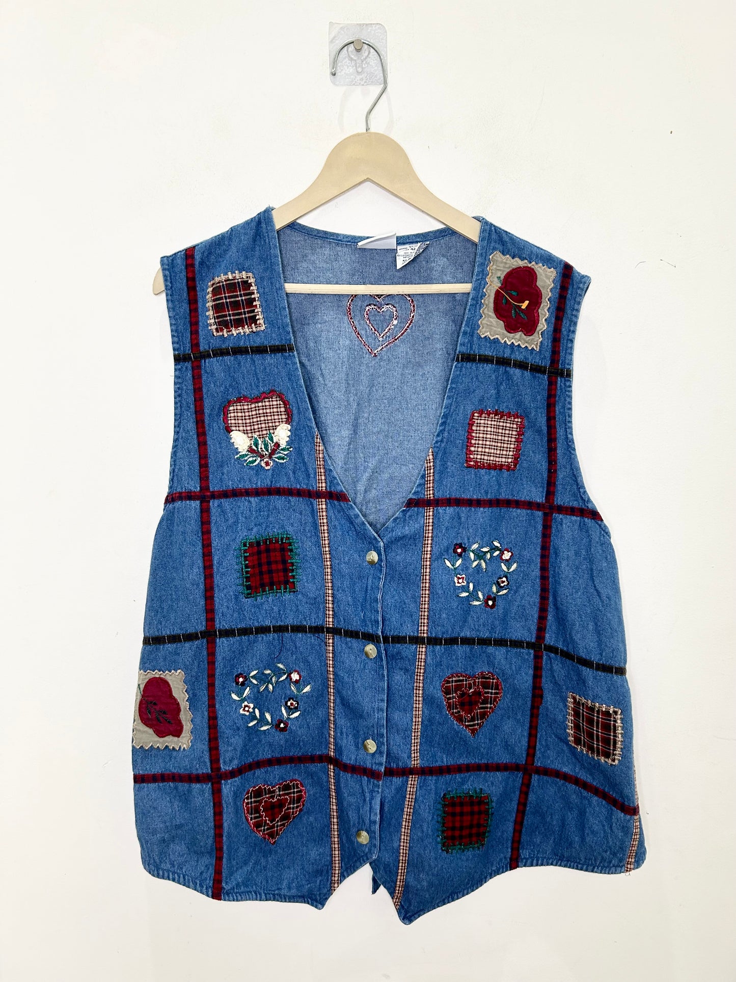 Denim Heart Vest